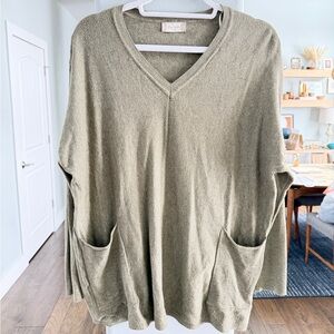 Altar'd State Sage V-Neck Sweater